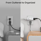 [ETL Listed] Cable Matters 3-Pack 3 Way Plug Adapter 15A 1875W, 3 Prong 3 Outlet Adapter, Power Splitter Plug Outlet, 3 Way Electrical Splitter, White