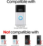 5W Solar Charger Compatible Ring Video Doorbell (2nd Gen - 2020 Release) (White)