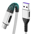 Durcord 2Pack 10ft Fast USB Type C Charging Cable for Android/Phone/Pad/Laptop, Type C Charger Braided USB Cable Bright Silver