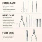 ZIZZON Professional Nail Care kit Manicure Grooming Set with Travel Case(Rose Gold)