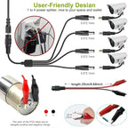 Universal Power Supply 3V~36V 4A 144W Adjustable Variable 3V 5V 9V 12V 24V 30V 36V AC/DC Adapter Charger, 100V-240V AC to DC Converter with 14 Tips, Polarity Converter and 4-Way Power Splitter Cable
