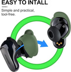 [3 Pairs] Ear Tips Cover for Bose QuietComfort Earbuds II (2022) &Bose QuietComfort Ultra Earbuds (2023), Silicone Sport Ear Hook Cover, Anti-Slip Replacement Eartip Accessories (S,M,L) (Green)