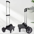 Backpack Trolley, Wheeled Cart Aluminum Alloy,Luggage Cart with 2 Large Tank Wheels,Folding Hand Truck with Luggage Straps for Bags,Lunch Backpack,Golf Bag,Teenagers,Adults,School,Travel