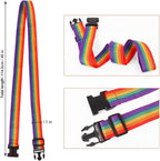 2Pack Luggage Straps Add Bag to Connect Two Suitcases, Adjustable Luggage Belt Connector for Carry On, Travel Attachment Accessories for Connect Your 3 Luggages, Multicolor