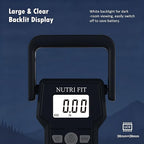NUTRI FIT Luggage Weight Scale 110lb/50kg Hanging Luggage Scale for Suitcase with Comfortable Handle and Large Hook, Portable Fishing Scale, Backlit LCD for Travel with Measuring Tape