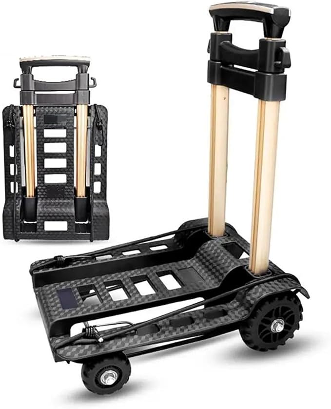 Foldable Heavy Duty Hand Truck & Luggage Cart Versatile Trolley for Shopping Travel Camping s & Garden Use Backpack Design for Easy Mobility