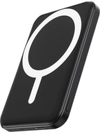 podoru for Magsafe Battery Pack, 5000mAh Magnetic Power Bank with Type-C Cable 20W PD Fast Charging Lighting Input Wireless Portable Charger for iPhone 17/16/15/14/13/12/ All Series-Black