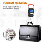 Luggage Weight Scale, Portable Hanging Hook Scale 50Kg LCD Digital Display Handheld Mini Electronic Weighting Scale Fishing Travel Luggage Scale,for Travel