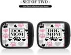 2 Pack Luggage Handle Wrap with Travel Tags - Non-Slip Protective Cover Soft Handle Grips Covers for Suitcase(Dogs Mom Paws)