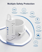 Australia Power Plug Adapter - New Zealand Power Adapter with 4 American Outlets 5 USB (3 USB-C) Total 24W, Type I Plug Adapter and Outlet Converter for US to Australia, AU, Argentina, China, 4FT