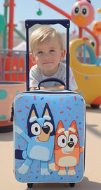 Fast Forward Bluey 16" Soft Luggage - Cute & Durable Carry-On Suitcase for Travel 16X12X5