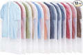Carbrea 12 Pack Garment Bags for Hanging Clothes - Translucent Suit Bag for Closet Wardrobe Storage Travel - 24" x 42"