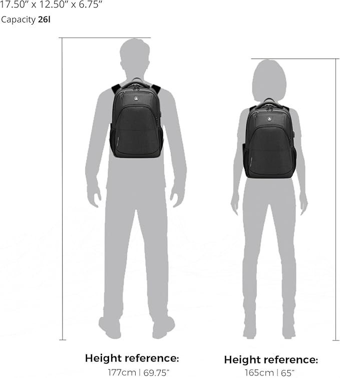 Swissdigital Design Business Laptop Backpack, College Laptops Backpack with USB Charging Port for Men and Women Fits 16 Inch Notebook, Grey-Finder Color Random | SD1670BT013-02