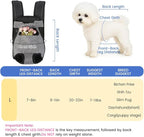 Dog Backpack Carrier, Front Pocket for Essentials, Pet Sling Front Backpacks for Small Medium Dogs 7-11 Lbs, Legs Out, Adjustable Wearable Puppy Chest Travel Bag, Easy-Fit for Hiking/Walking/Camping