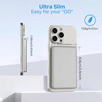 JUOVI Magnetic Wireless Power Bank Ultra-Slim 5000mAh Portable Charger 20W PD Fast Charging Mini Battery Pack with USB-C Cable Compatible for Magsafe Airpods i-Watch iPhone 16 15 14 Series (White)