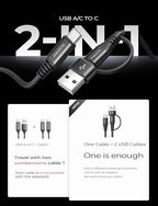 AINOPE USB C to USB C Cable, 6 FT USB C Cable Fast Charging with USB to USB C Adapter, 60W USB to USBC Cable for iPhone 17 Pro Max Air Type C Cable for iPhone 16/15/14/13/12 Samsung, Black