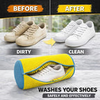 Shoe Washing Machine Bag for Sneakers, 360° Deep Clean Chenille Microfiber Laundry Bag with Hidden Zipper, Reusable Shoe Wash Protector for Running & Tennis Shoes (Yellow)