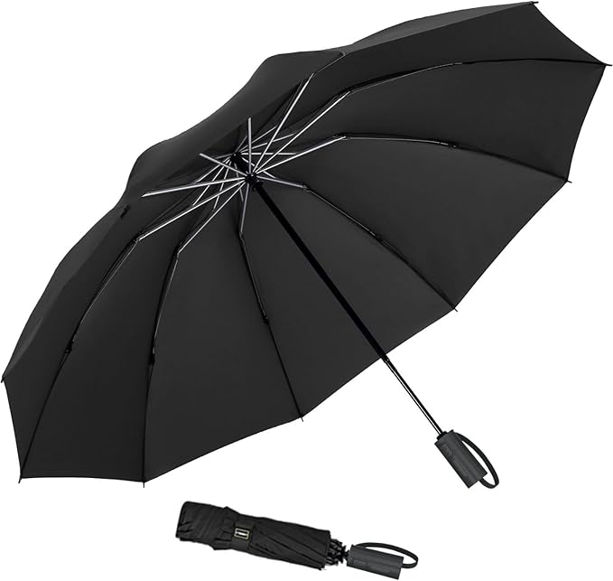 LANBRELLA Umbrella Windproof Compact Travel Umbrella Auto Open Close for Rain
