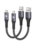 CONMDEX USB A to USB C 10Gbps (1.5ft, 2-Pack) USB 3.1 Gen 2 Short Data Transfer Type C Cord, Fast Charging Carplay Android Auto USB C Cable for iPhone 17 Air 16 Plus 17 16 Pro Max, Galaxy S25 S24
