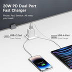 [4 Pack] USB C Charger Block Charging Block Type C Charger 20W Wall Chargers for iPhone Air/17/17 Plus/17 Pro/17 Max/16/16 Plus/16 Pro Max/15/15 Pro Max/14/13/12/Samsung/Android
