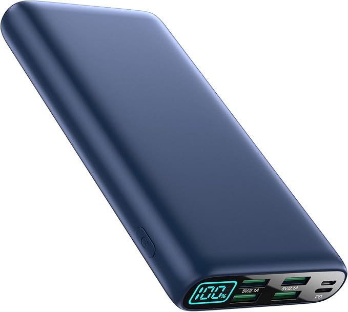 Portable Charger 38800mAh Power Bank with 5 Outputs & 2 Inputs,PD USB C In&Out Fast Phone Charging External Battery Pack Backup,Travel Essential Outdoor for iPhone 17/16,Android Samsung Galaxy-Navy