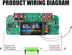 USB 22.5W Fast Charging Step-Down Converter Power Bank Module with PD QC FCP VOOC Protocols Type-C and Dual USB Ports TFT Display Multiple Safety Protection