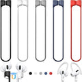 5 Pack Ultra Strong Magnetic AirPods Pro Straps, Anti-Lost Neck Cord for AirPods Pro 3 2025 ,AirPods 4th, AirPods Pro 2nd/1st, AirPod 3rd, AirPod 2nd/1st - 5 Pcs Silicone Sports Lanyard and 2 Ear Hook