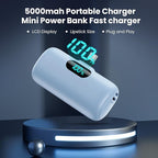 [2-Pack] Mini Portable Charger 5000mAh Power Bank,3A PD USB C Cell Phone Portable Power, LCD Display Battery Pack Compatible with iPhone 17/17 Air/16/16 pro/15/15 pro Max/Android/Samsung/Moto/LG etc
