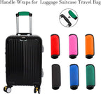2 Pack Luggage Handle Wraps for Luggage Suitcase Travel Bags (Green)