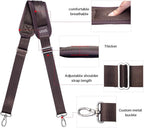 59 Inch Shoulder Straps, Soft with Ultra-Thick Fixed Shoulder Pad, Two Way Independently Adjustable Buckle Replacement Straps for Laptop Bag Messenger Bag Tool Bag Luggage,Brown