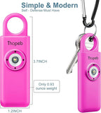 Thopeb–The Original Personal Safety Alarm for Women Self Defense – Elders & Kids Self Defense Keychain Siren – 135dB Loud Siren Bird Sound – Cute Key Chains Protection (Rose red)