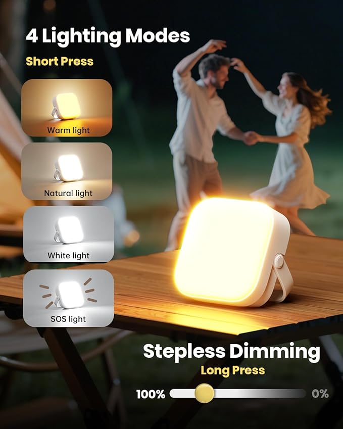 Eventek 2Pack 20000mAh Camping Lights, Camping Lantern Rechargeable Total Up to 200H+ & 4 Lights Modes, Portable IP65 Waterproof Tent Lights for Camp, Outdoor, Power Outages Emergency, Hurricane