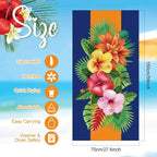 Redbaker 16 Packs 59 x 28 inches Oversized Hawaiian Beach Towel Bulk Extra Large Pool Towels Set Microfiber Quick Dry Swim Towel Blanket for Women Men Adult Bath Travel(Bright Colors)