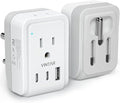 1 Pack US to India Plug Adapter, VINTAR Foldable India Power Adapter with 2 Outlets and 3 USB Ports(2 USB C), 5 in 1 Type D Plug Adapter for US to India Bangladesh Maldives Pakistan Sri Lanka