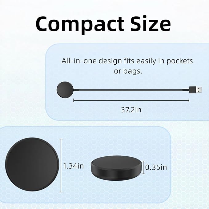 [2-Pack] Charger Cable for Samsung Galaxy Watch 8/8 Classic/Ultra/7/6/6 Classic/5/5 Pro/FE, Magnetic Fast Charging Dock