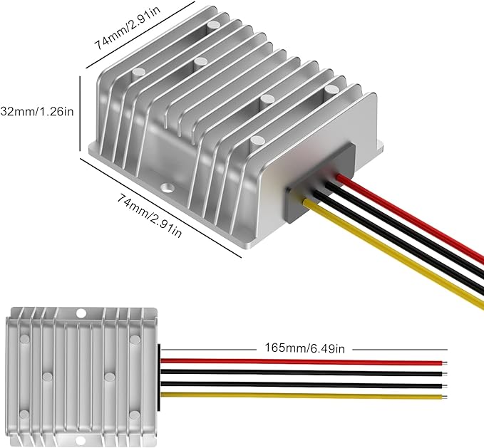 12v to 19v 5A 95W Boost Converter DC Power Adapter, Suitable for Cars, Trucks, Ships, LED Light Strips…