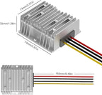 DC 36V/48V Step Down to 24V 10A 240W Voltage Regulator Buck Converter Golf Cart Reducer Power Converter Waterproof Module Transformer
