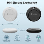 2026 [Apple MFi Certified] (iOS Only) Bluetooth Tracker Smart Finder for Apple Find My iPhone Keys Finder GPS Tracker, 5-10 Years Staying Power, Keys Finder and Item Locator for Wallet, Bags, Passport