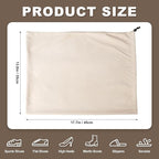 5 Pack Shoe Bags for Travel, Washable Dust Bags for Storage & Packing 17.7" x 13.8" Dustproof Flannel with Drawstring Closure for Boots Handbags Shoes & Toys (Beige)