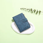 RFID Blocking Leather Passport Wallet Cover Case with Pen and Card Slots Travel Wallet for Women/Men Travel Must Haves Accessories