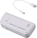 Portable AA Battery Travel Charger for Samsung Galaxy J3 Achieve and Emergency Re-Charger with LED Light! (Takes 2 AA Batteries) [White]
