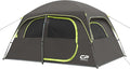 CAMPROS CP Upgraded 6/8 Person Camping Tents, Waterproof Windproof Family Tent with Larger Mesh Windows & Door, Double Layer, Easy Set Up, All-Season Dome Tent with Top Rainfly & Carry Bag