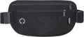 Slim Money Belt for Travel - Anti-Theft Hidden Passport Holder Waist Wallet with Secure Pouch for Cash, Credit Cards & Phone Safe (Small Black)
