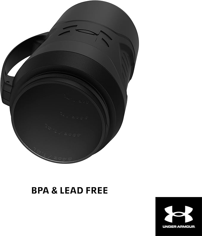 Under Armour Insulated Water Bottle with Handle & Fence Hook, Half Gallon Sports Water Jug, Leak-Resistant & BPA-Free for Baseball, Football & Gym - Academy/Black, 64oz