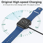 2Pack 5ft/1.5m for Apple Watch Charger USB Magnetic Wireless Fast iWatch Charger Portable Compatible with iWatch Ultra/Series 9/8/7/6/SE/SE2/5/4/3/2/1-[Black]