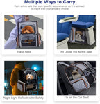Extra Large Cat Backpack Carrier Expandable Pet Carrier Backpack for Small Dogs Medium Cats Fit Up to 18 Lbs, Dog Backpack Carrier, Foldable Puppy Backpack Carrier for Travel, Hiking,Striped