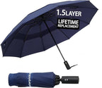 Umbrella Reverse Folding Umbrella Windproof Travel Umbrellas for Rain - Easy Auto Open Close, Durable & Compact Umbrella, Strong Fiberglass Frame, Waterproof Canopy - Backpack, Purse, Portable Umbrella for Travel