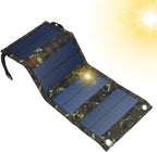 Foldable Solar Panel - 15W Solars Panel Charger with USB Port, Camping Solars Energy Charger | Travel Stellar Supply, Outdoor Hiking Solar Charging Pack for Picnic, Fishing, Backpack Adventures