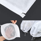 10Pcs Travel Shoe Storage Bags Non-woven Fabric Packing Dust Cover Pouch Portable Breathable with Drawstring (Large)