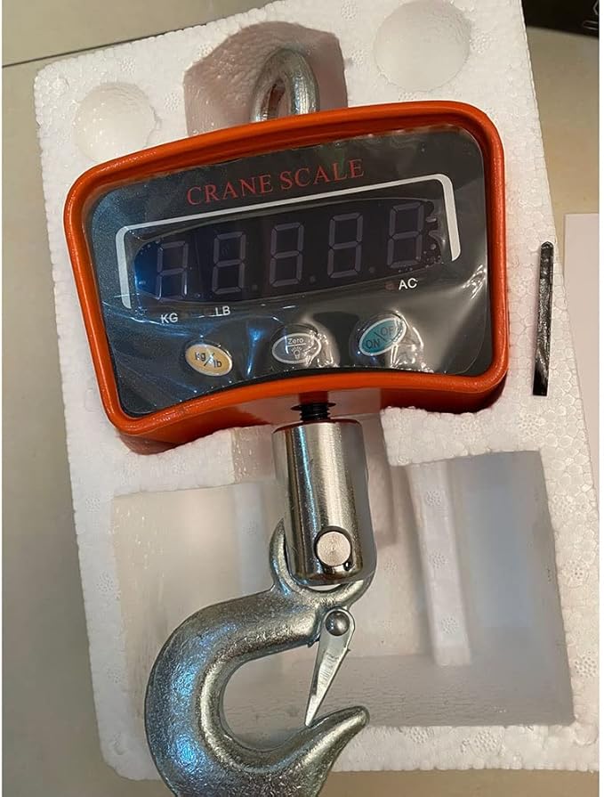 Heavy Duty Electronic Hanging Scale for Suitcases, Industrial Strength Luggage with Hook Travel and Shipping Needs (Blue 500KG)